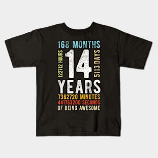 14Th Birthday 14 Years Old 168 Months Kids T-Shirt